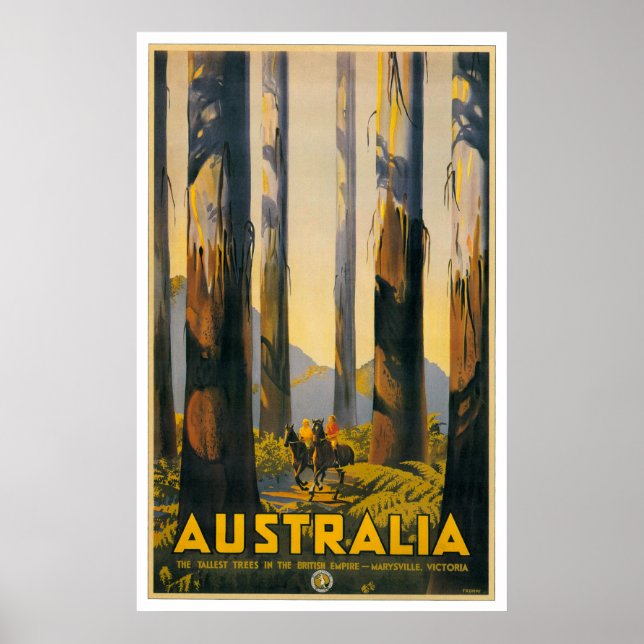 Poster de viagens Retroativo da Austrália (Frente)