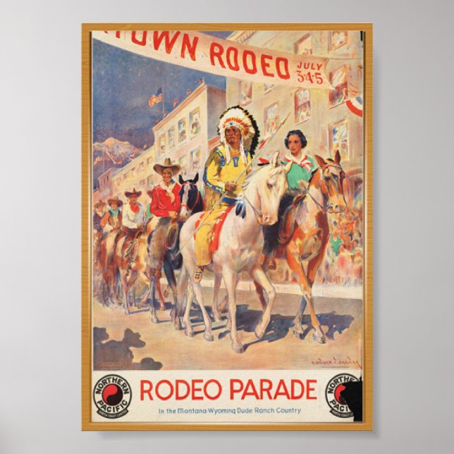 Poster de viagens Rodeo (Frente)