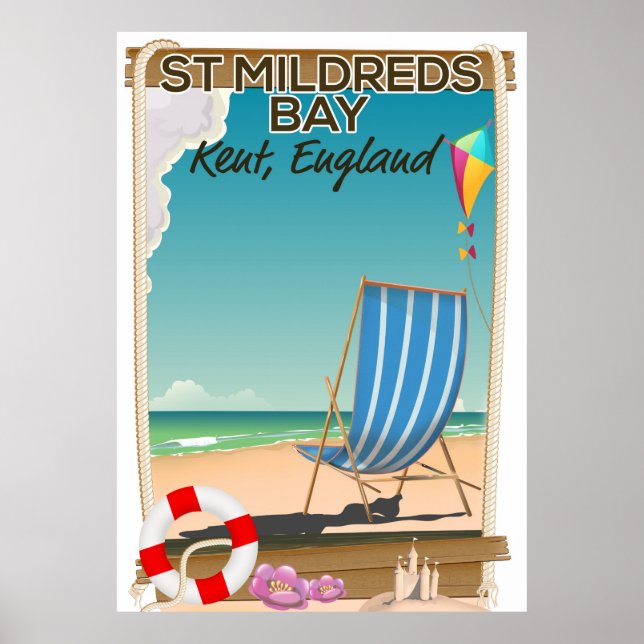 poster de viagens Rua Mildreds Bay Kent England (Frente)