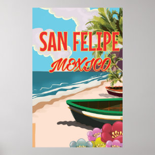 Poster de viagens San Felipe Beach Mexico