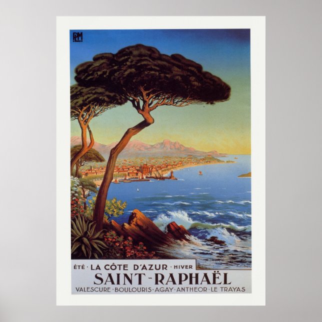 Poster de viagens Santo-Raphael (Frente)