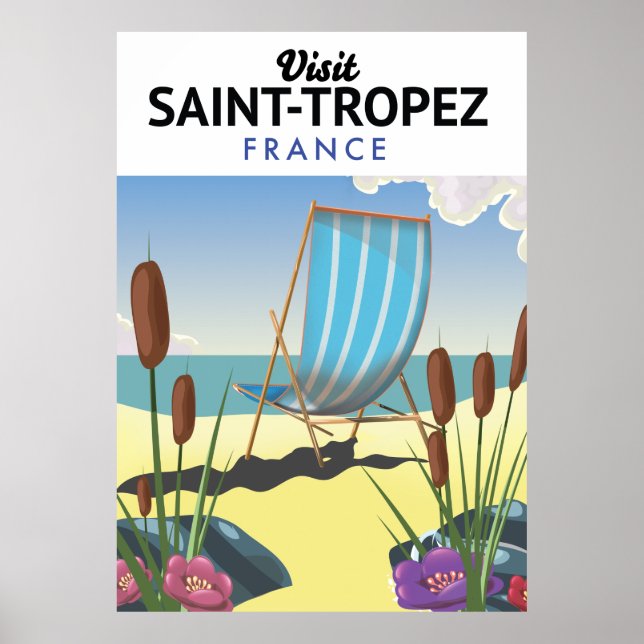 poster de viagens santo Tropez França (Frente)