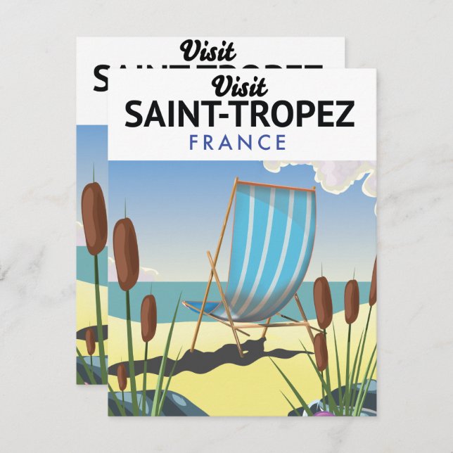 poster de viagens santo Tropez França (Frente/Verso)