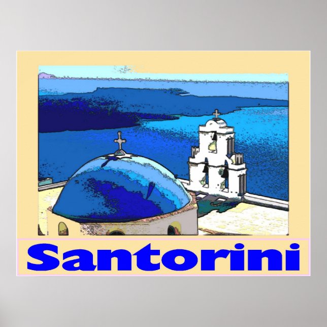 Poster de viagens Santorini Greese (Frente)