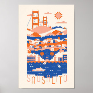 Poster de viagens Sausalito