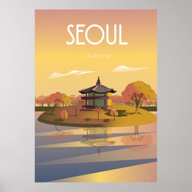 Poster de viagens Seul Coreia (Frente)