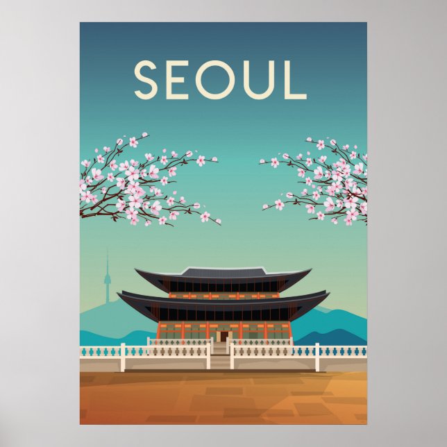Poster de viagens Seul Coreia (Frente)