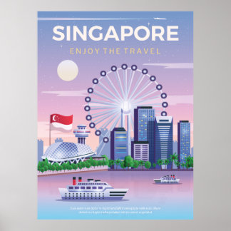 poster de viagens singapura