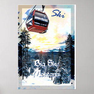 Poster de viagens Ski Big Sky Montana