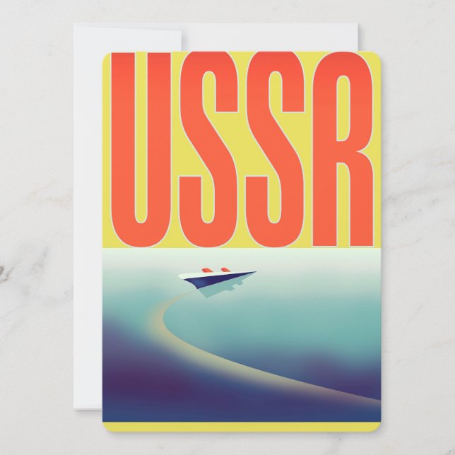 POSTER DE VIAGENS soviético USSR (Frente)