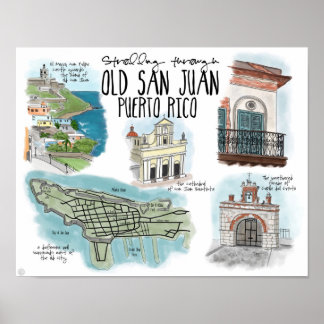 Poster de viagens: Stroll Old San Juan Porto Rico