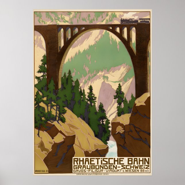 Poster de viagens suiça (Frente)