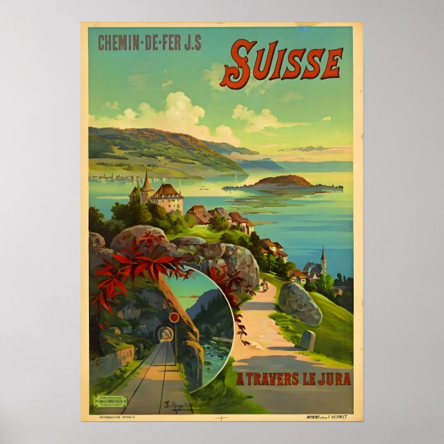 Poster de viagens suiça (Frente)