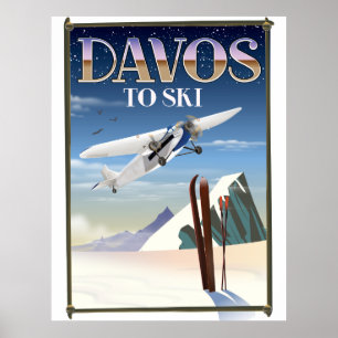Poster de viagens Suiça Davos