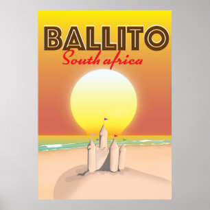 Poster de viagens sul-africano Ballito