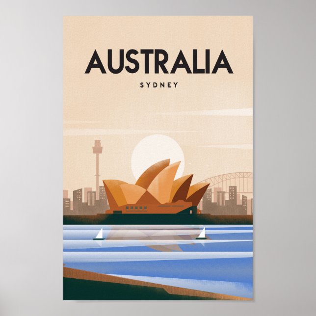 Poster de viagens Sydney da Austrália (Frente)