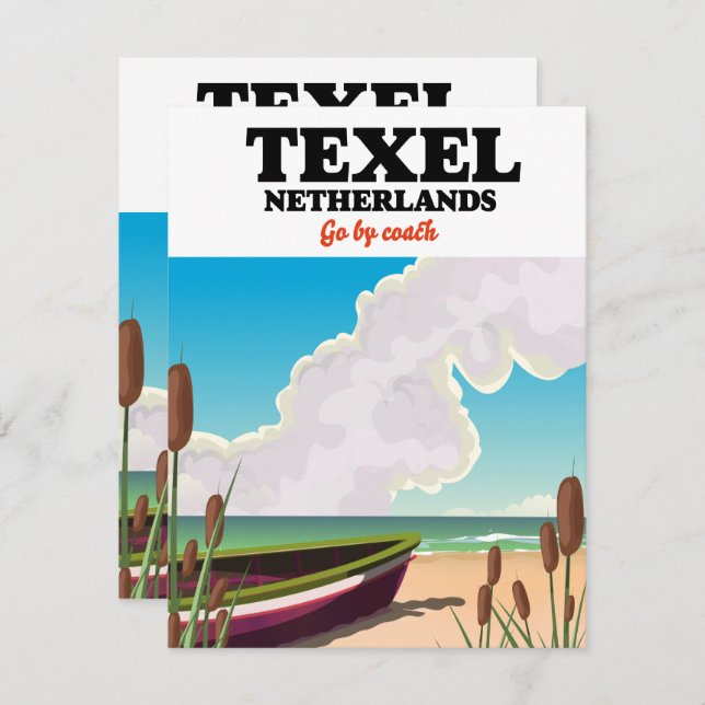 Poster de viagens Texel Países Baixos (Frente/Verso)