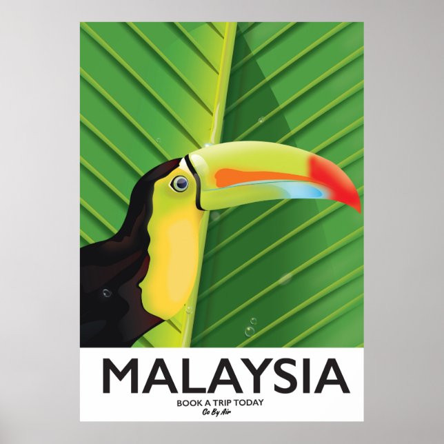 Poster de viagens Toucan da Malásia (Frente)
