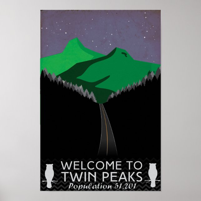 Poster de viagens Twin Peaks (Frente)