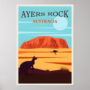 Poster de viagens Ulura Austrália