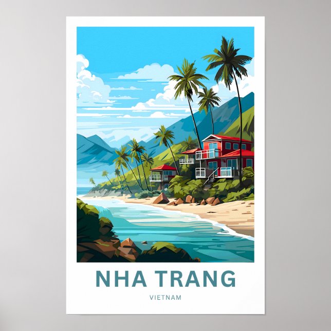Poster de viagens Vietnã Nha Trang (Frente)
