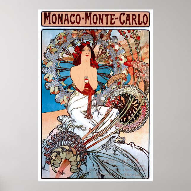 Poster de viagens Vintage Art Nouveau (Frente)