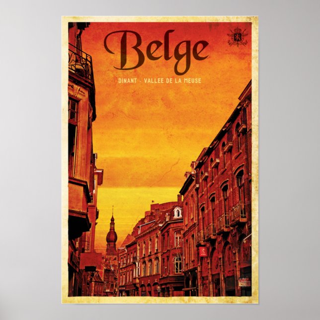 Poster de viagens Vintage Belge (Frente)