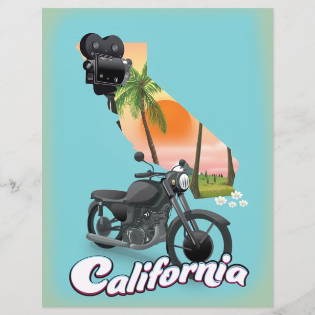 Poster de viagens Vintage California (Frente)