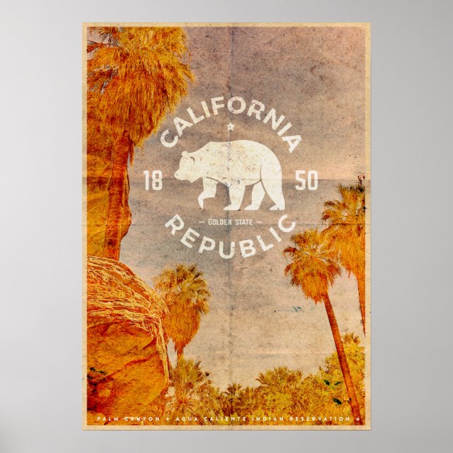 Poster de viagens Vintage California (Frente)