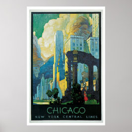 poster de Viagens vintage "Chicago"