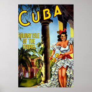 Poster de viagens Vintage Cuban - Tropics Holiday