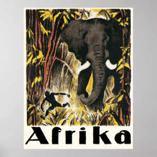 Poster de viagens vintage da África