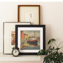 Poster de Viagens vintage da Dinamarca personalizá