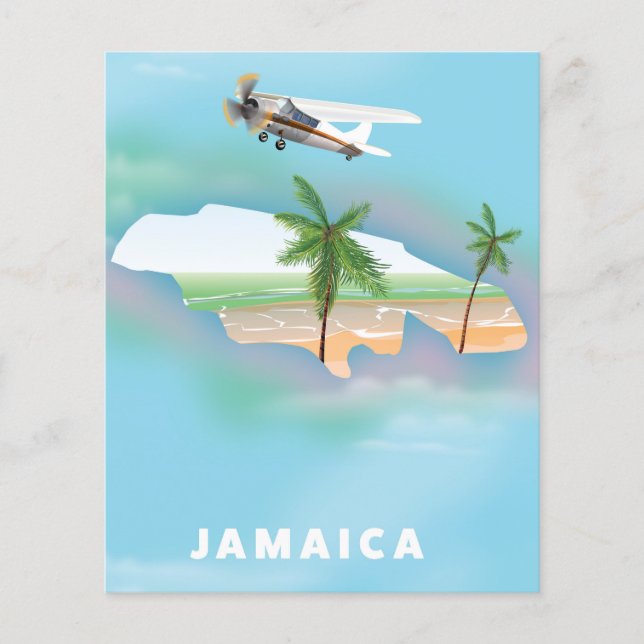 Poster de Viagens vintage da Jamaica (Frente)