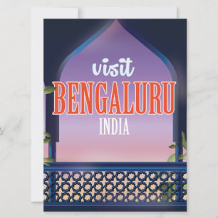 poster de viagens vintage de Bengaluru