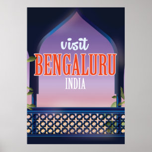 poster de viagens vintage de Bengaluru