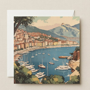Poster de viagens vintage de com vista para o port