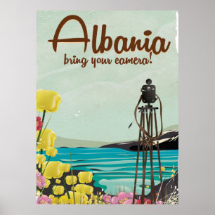 Poster de Viagens vintage de  de câmara na Albânia