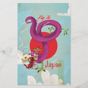 Poster de Viagens vintage de Dragão do Japão