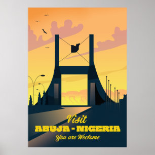 poster de Viagens vintage de Porta da Cidade de Ab