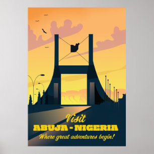poster de Viagens vintage de Porta da Cidade de Ab