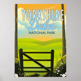 poster de viagens vintage de Yorkshire