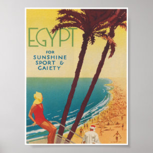 Poster de Viagens vintage do Egito