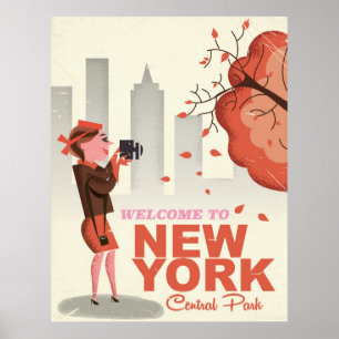 Poster de Viagens vintage do Parque Central de Nov