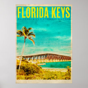 Poster de viagens Vintage Florida Keys