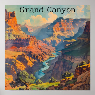 Poster de viagens Vintage Grand Canyon