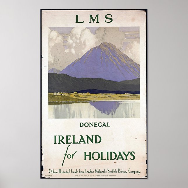 Poster de viagens Vintage Irlanda (Frente)