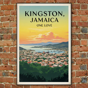 poster de viagens Vintage Jamaica dos anos 60