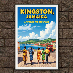 poster de viagens Vintage Jamaica dos anos 60