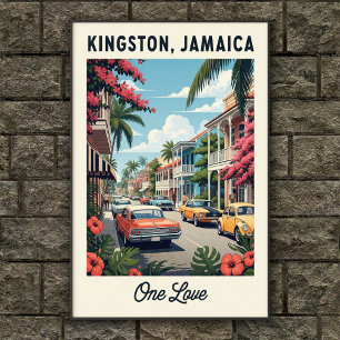 poster de viagens Vintage Jamaica dos anos 60